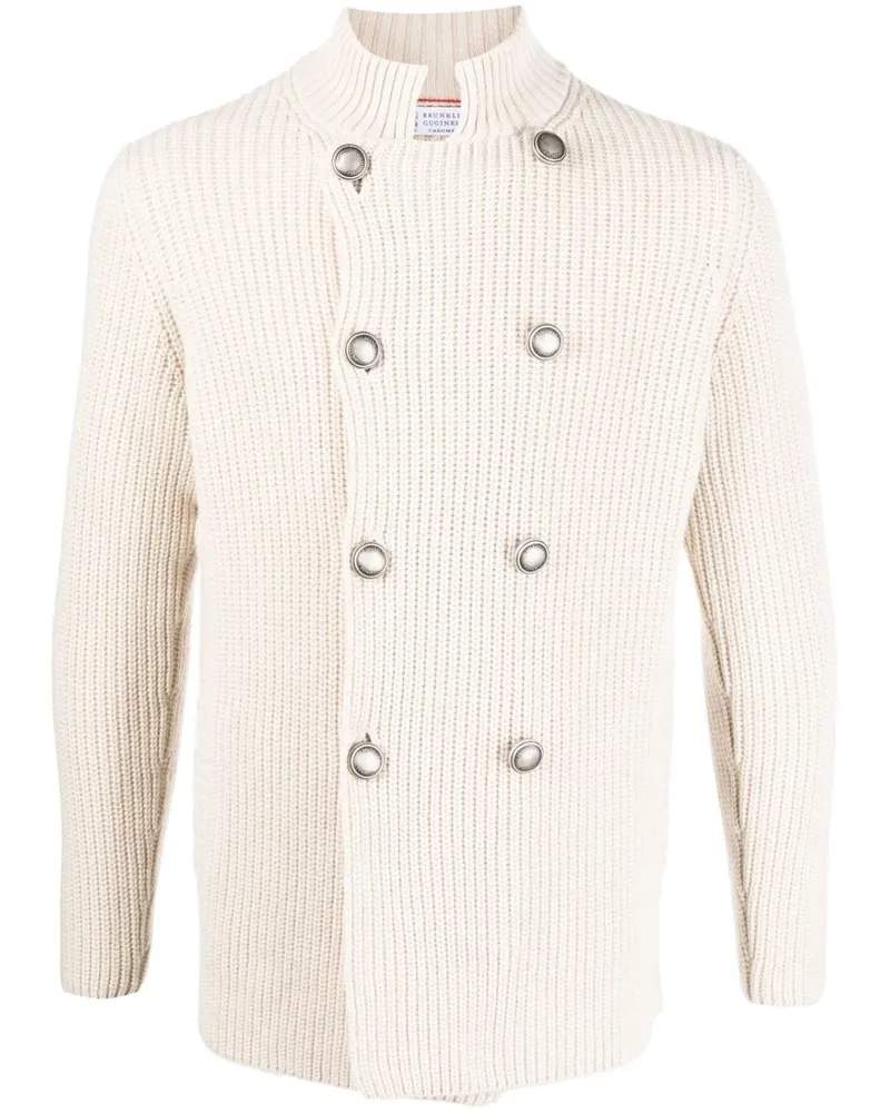 Brunello Cucinelli Doppelreihiger Cardigan - Nude Nude