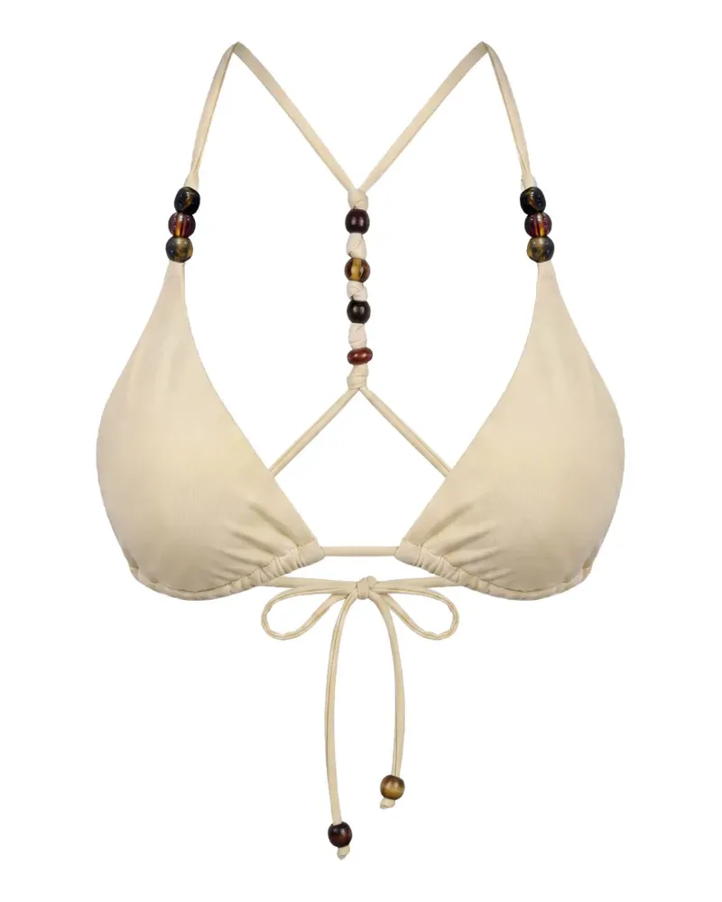 NICHOLAS Rita racerback bikini top - lemon - Nude Nude
