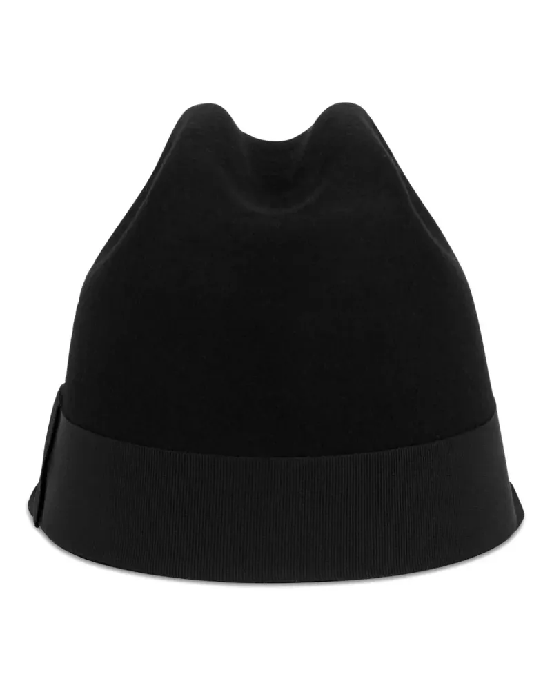 Moschino Baseballkappe aus Wolle - Schwarz Schwarz