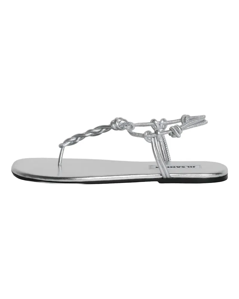 Jil Sander knot-strap flat sandals - Grau Grau