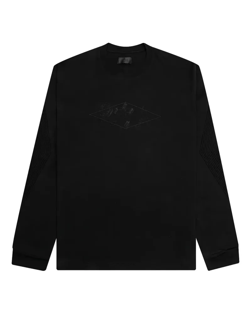 RTA Langarmshirt mit 3D-Logo - Schwarz Schwarz