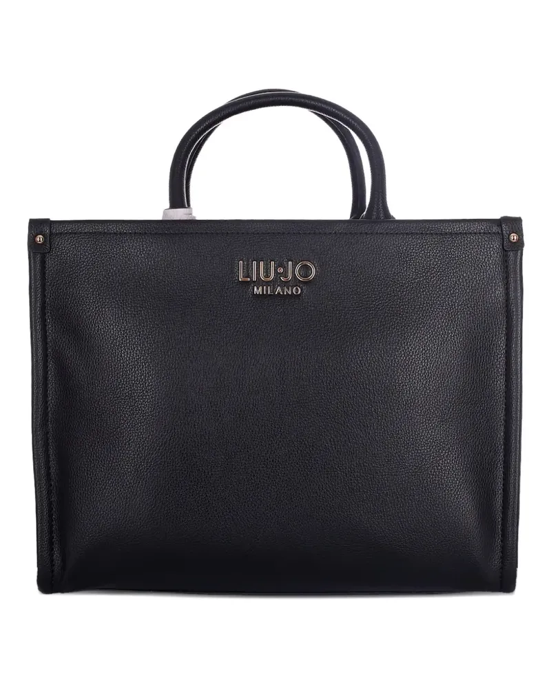 Liu Jo medium charm-detail tote bag - Schwarz Schwarz