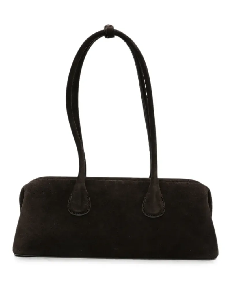 OSOI Boat Wide suede shoulder bag - Braun Braun