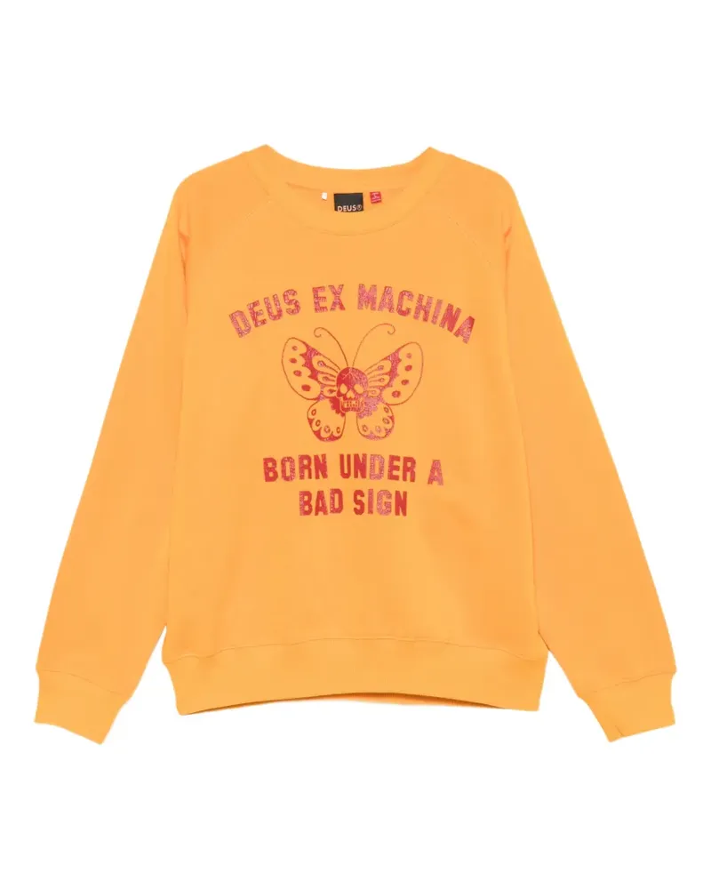 Deus Ex Machina Pullover mit grafischem Print - Orange Orange