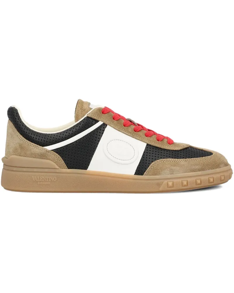 Valentino Garavani perforated leather sneakers - Braun Braun