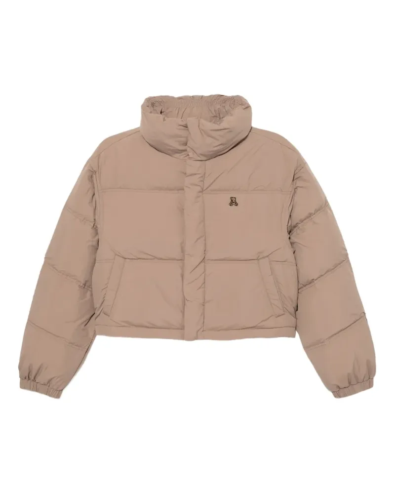 Izzue Steppjacke mit Bärenstickerei - Braun Braun