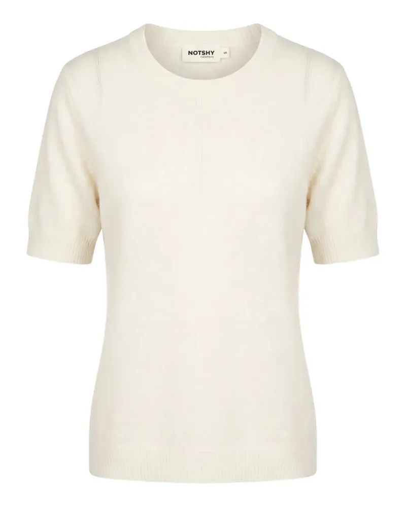 Not Shy short-sleeve cashmere sweater - Nude Nude