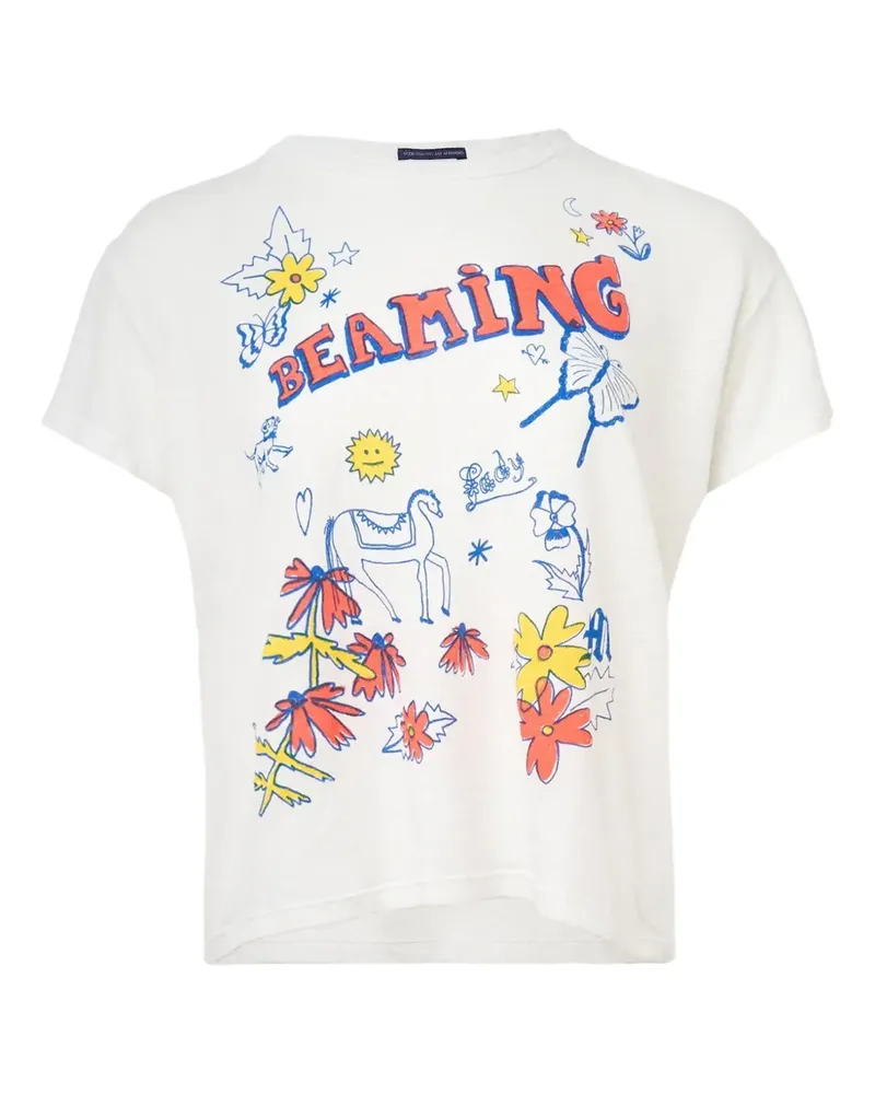 Mother Sinful in Beaming T-Shirt - Weiß Weiß