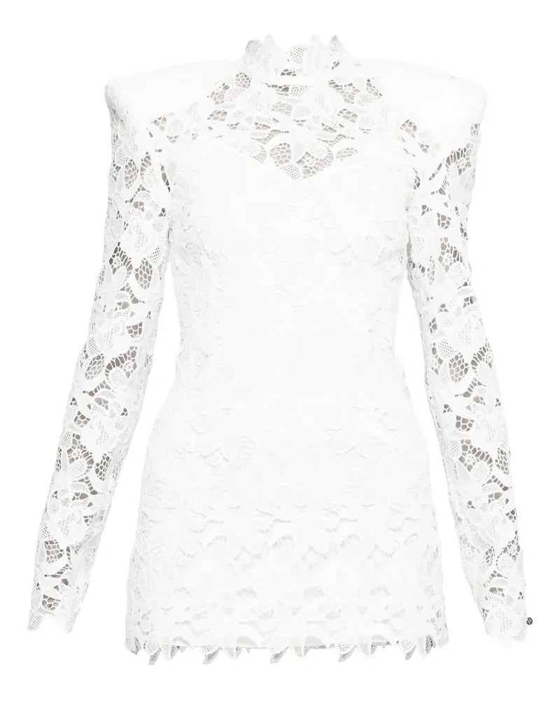 NISSA lace long-sleeve dress - Weiß Weiß