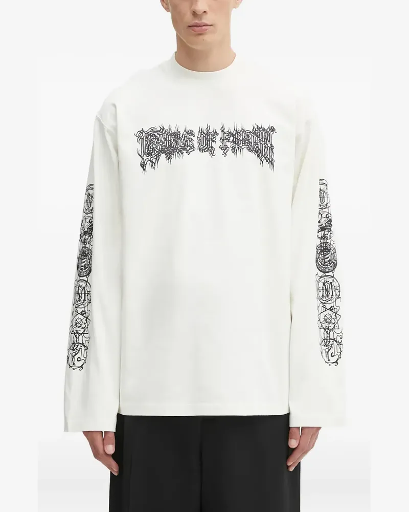 VETEMENTS Langarmshirt mit grafischem Print - Nude Nude
