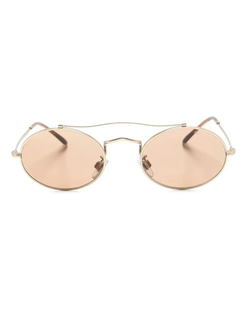 Giorgio Armani Runde Sonnenbrille mit mattem Finish - Gold Gold