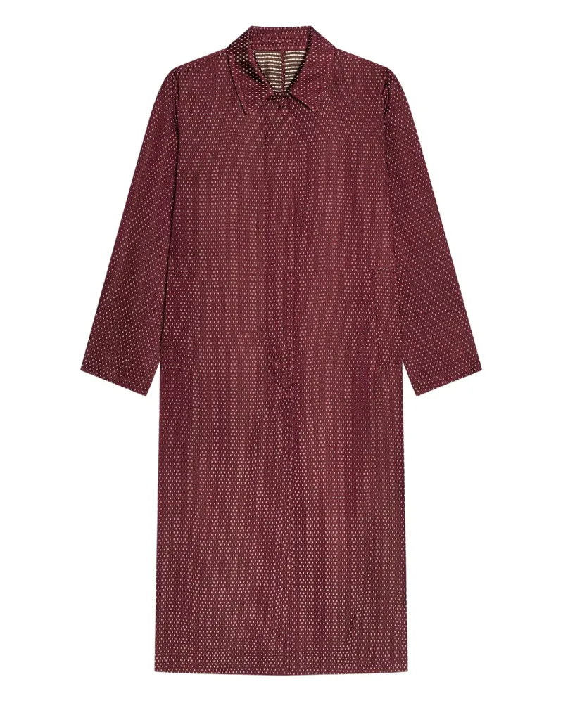 Dries van Noten Mantel mit Jacquard-Punkten - Rot Rot