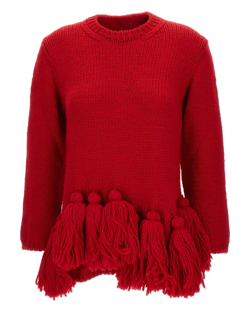 Comme des Garçons tassel-detail fringed sweater - Rot Rot