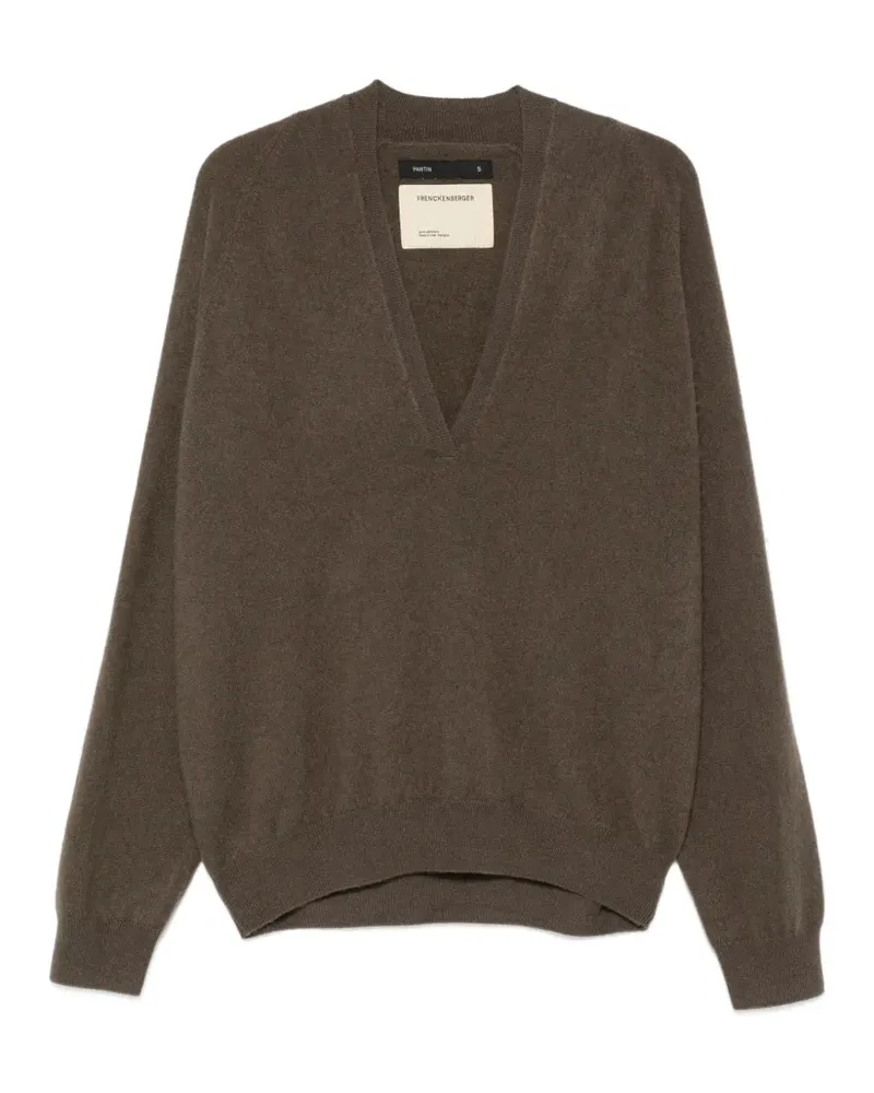 Frenckenberger Johnny Kaschmirpullover mit V-Ausschnitt - Braun Braun