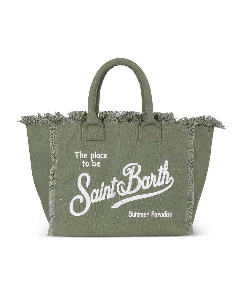 MC2 Saint Barth Vanity frayed-edge tote bag - Grün Grün