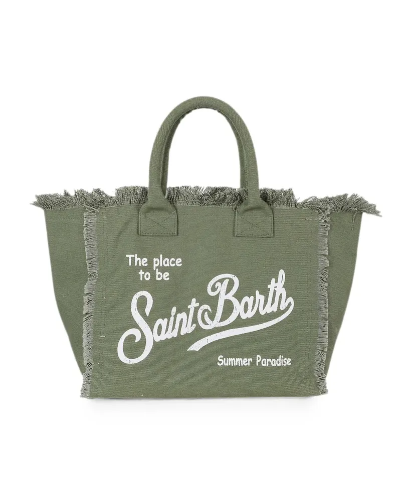 MC2 Saint Barth Vanity frayed-edge tote bag - Grün Grün