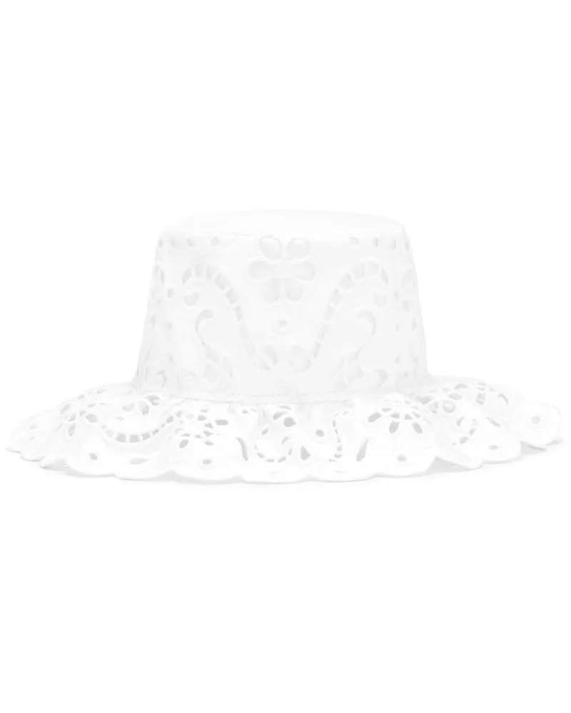 Dolce & Gabbana Hut mit Lochstickerei - Weiß Weiß