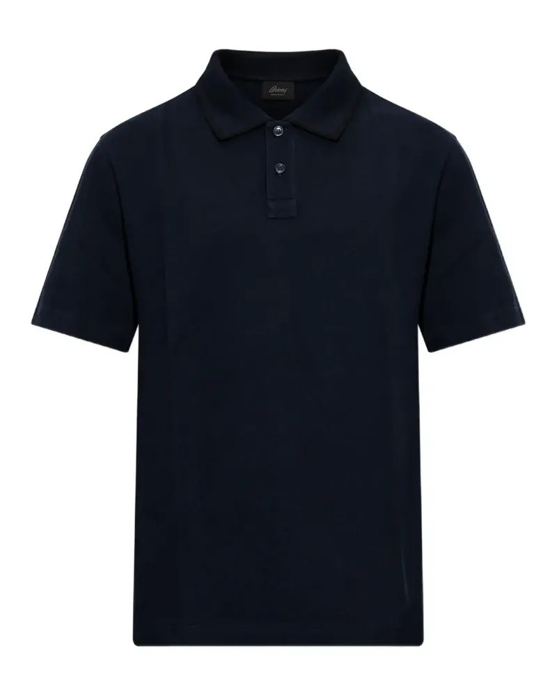 Brioni Essential embroidered-logo polo shirt - Blau Blau