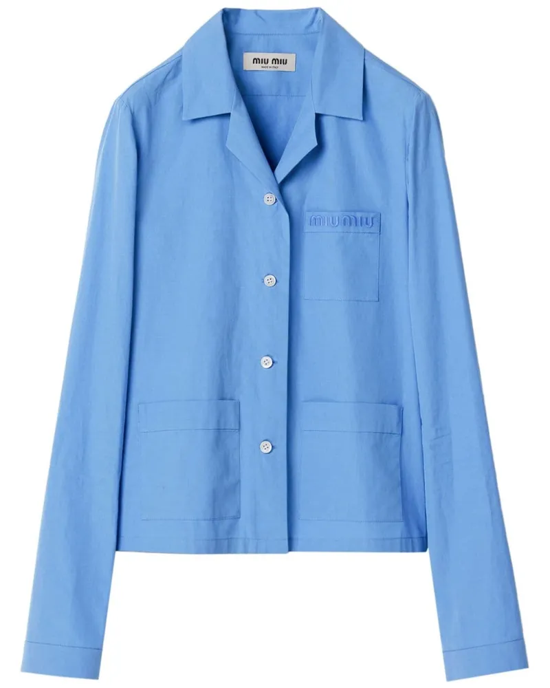 Miu Miu Hemd mit Tasche - Blau Blau