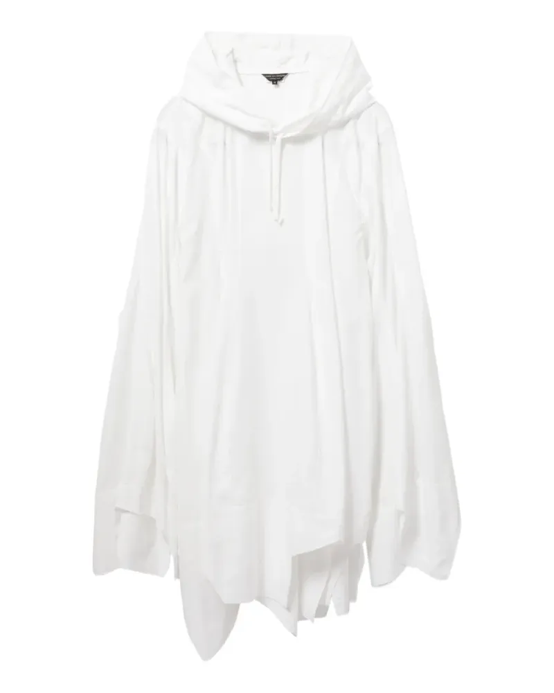 Comme des Garçons Kapuzen-T-Shirt mit asymmetrischem Saum - Weiß Weiß