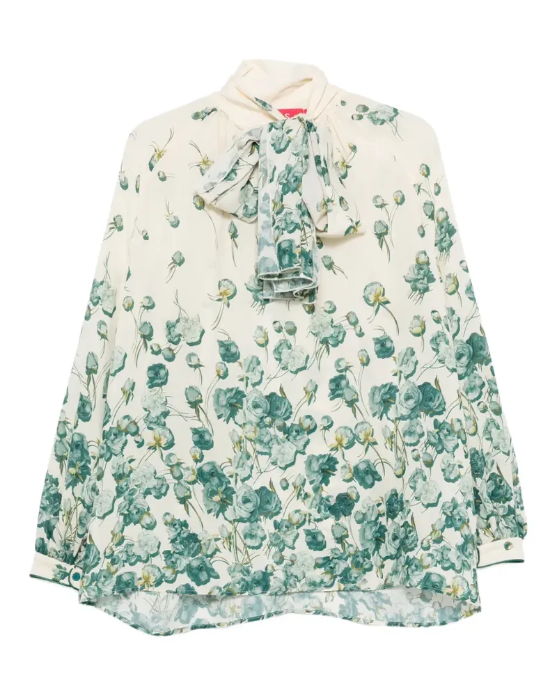 For Restless Sleepers Bluse mit Blumenprint - Grün Grün
