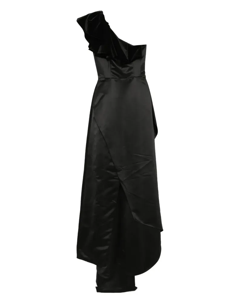 Saiid Kobeisy Kleid mit asymmetrischem Ausschnitt - Schwarz Schwarz