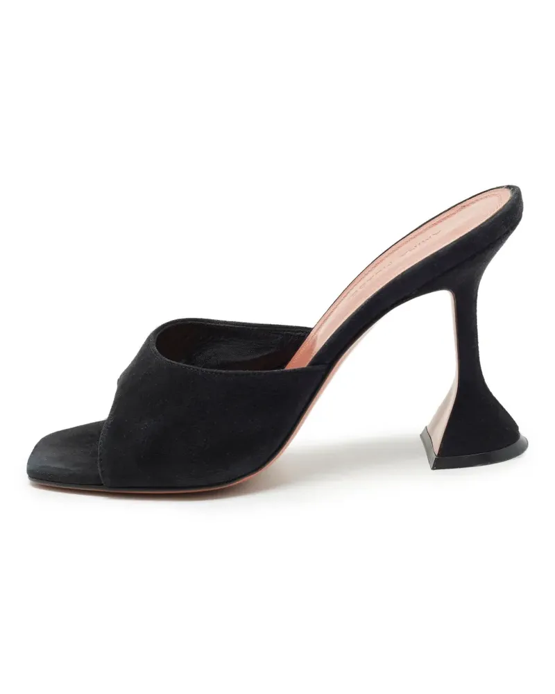 Amina Muaddi Lupita suede sandals - Schwarz Schwarz