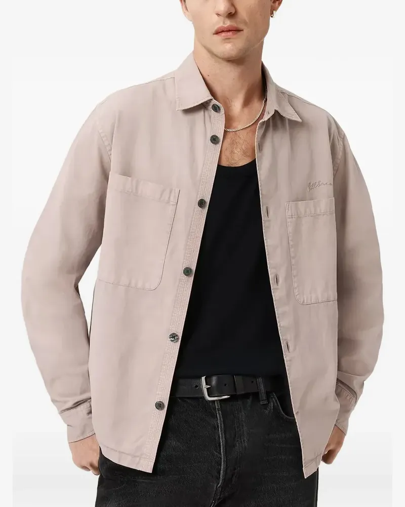 AllSaints Rhodi Hemdjacke mit Brusttasche - Nude Nude