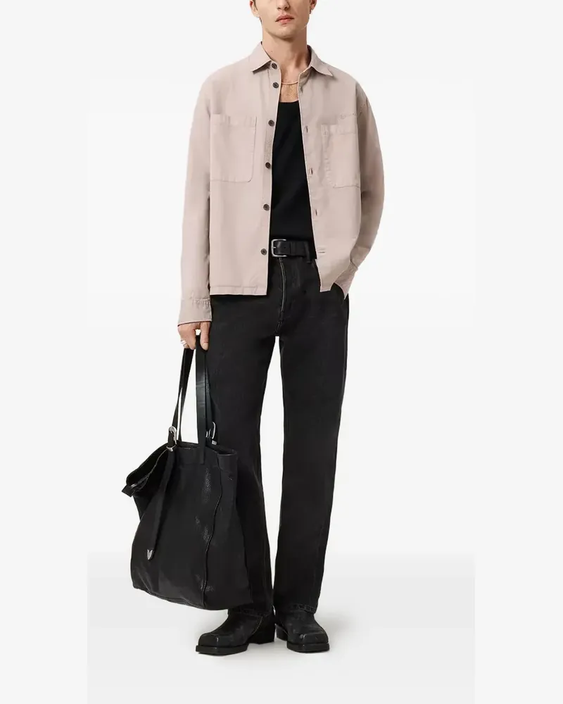 AllSaints Rhodi Hemdjacke mit Brusttasche - Nude Nude