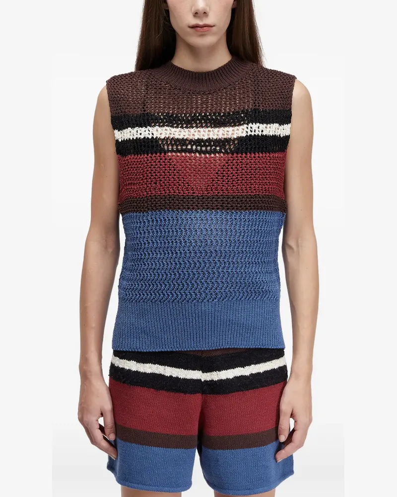 Osklen Gestreiftes Strickoberteil - Blau Blau