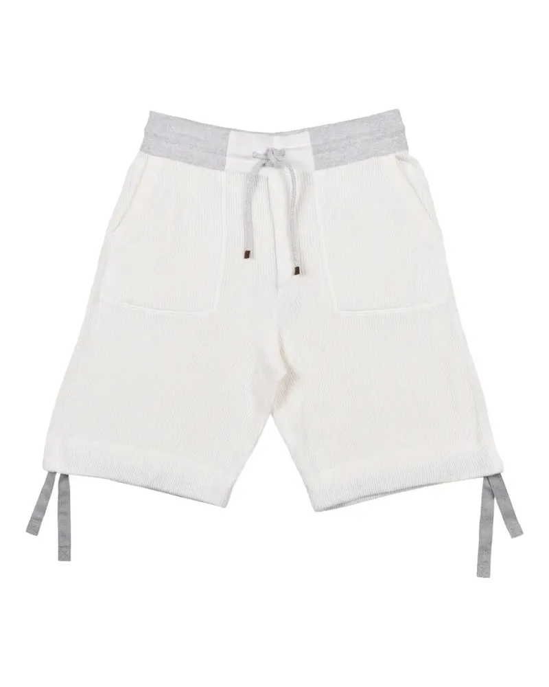 Brunello Cucinelli rib-knit shorts - Weiß Weiß