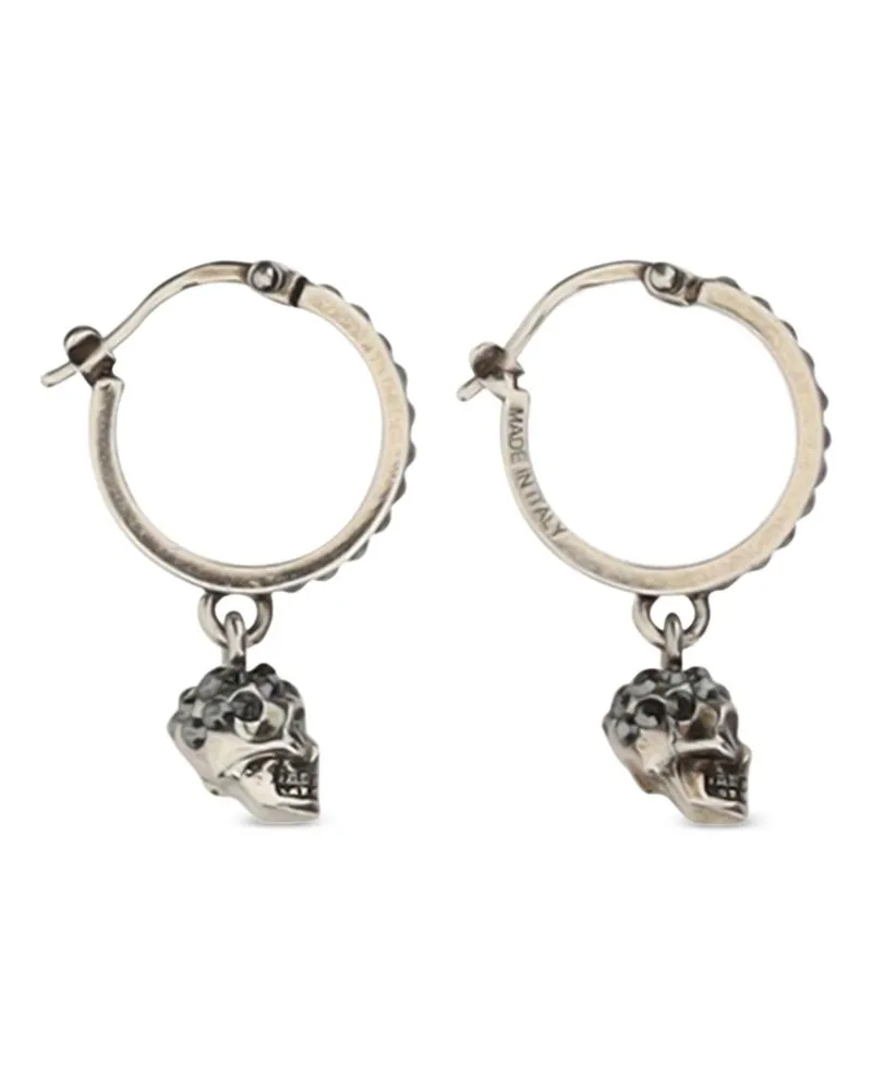 Alexander McQueen Ohrringe mit Totenkopf-Anhänger - Silber Silber