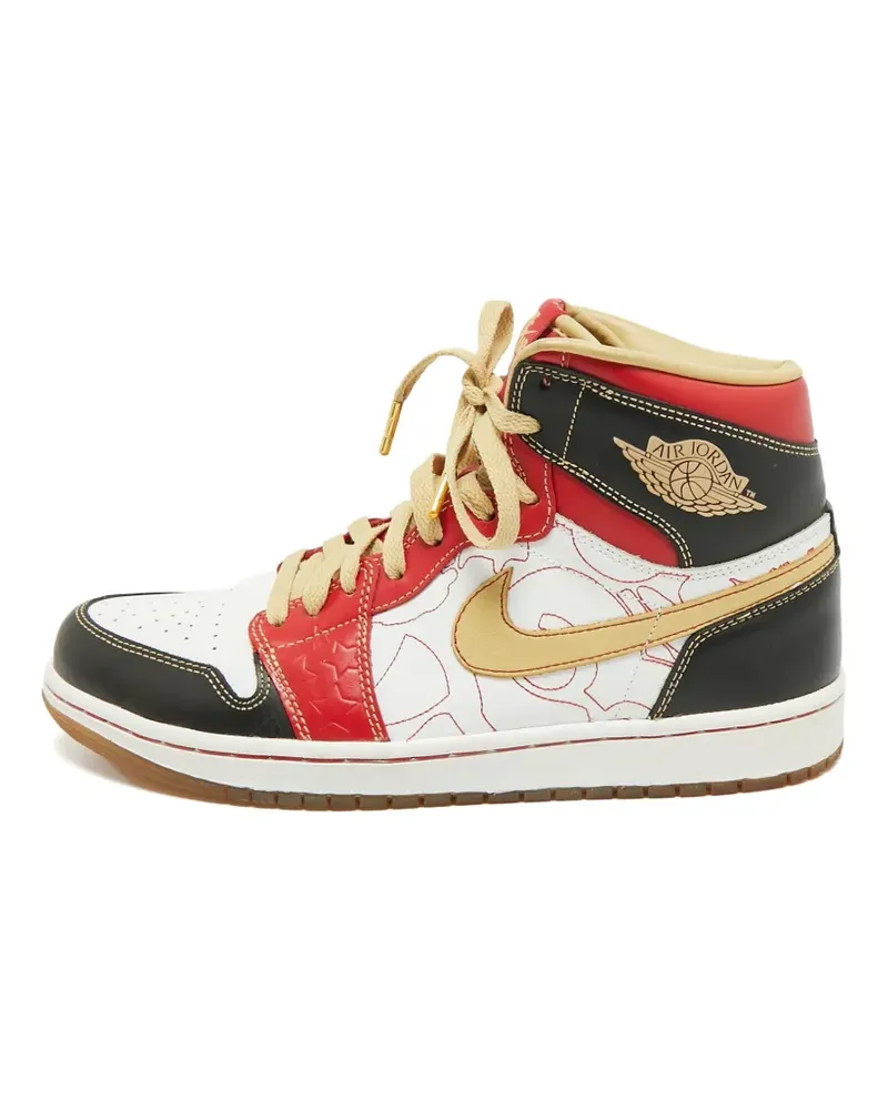 Jordan Air  1 Retro XQ lace-up leather sneakers - Weiß Weiß
