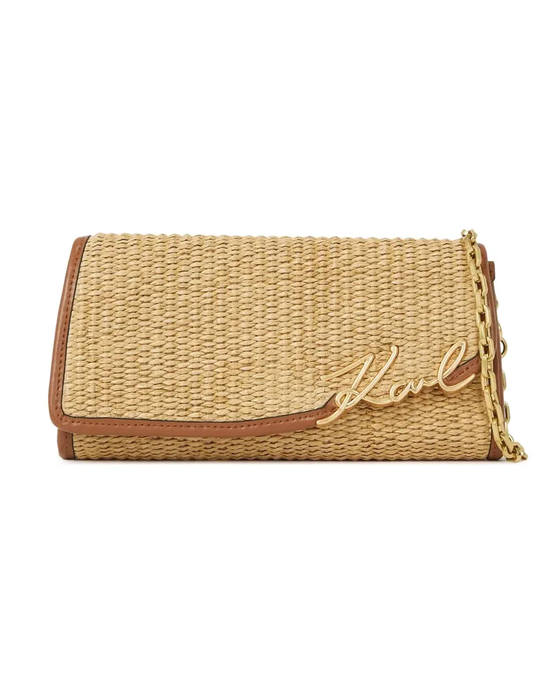 Karl Lagerfeld Signature Clutch - Nude Nude