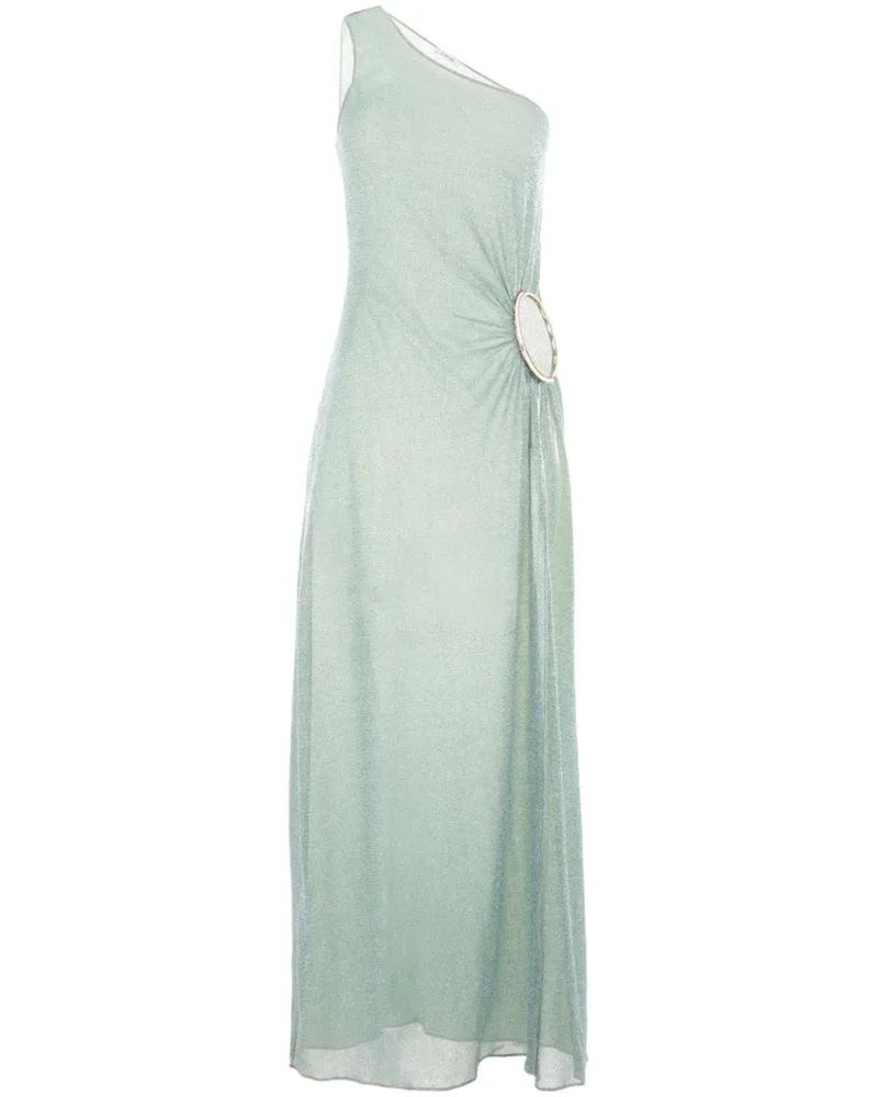 Oséree One-Shoulder-Kleid mit Ringdetail Grün