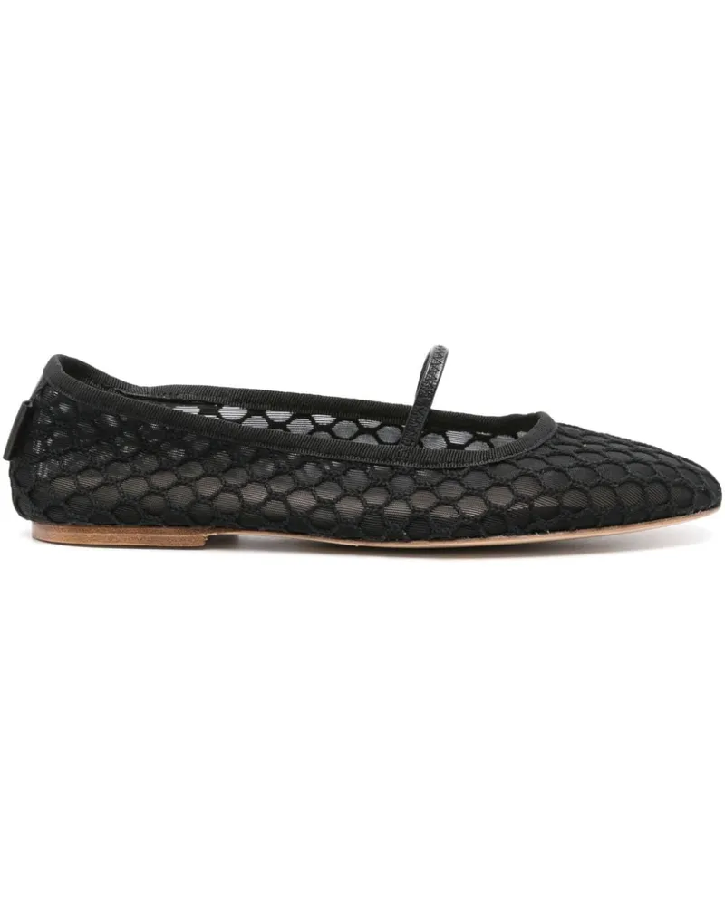 A.P.C. Bestickte Ballerinas - Schwarz Schwarz