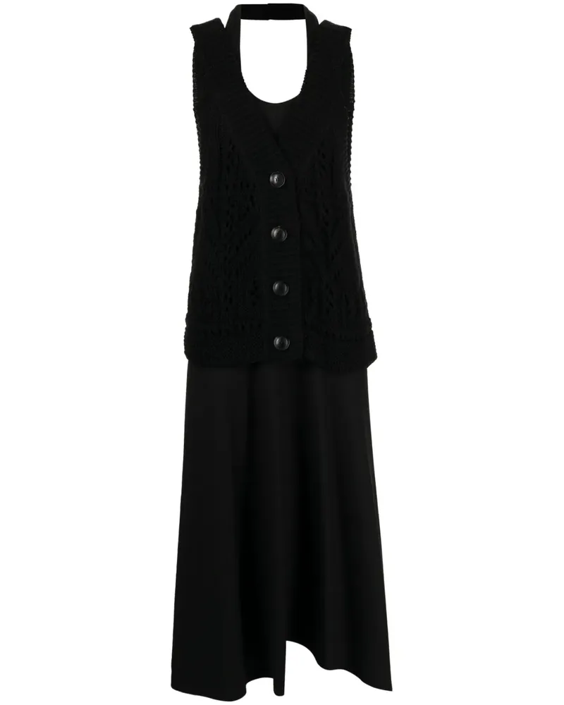 GOEN.J Kleid im Layering-Look - Schwarz Schwarz