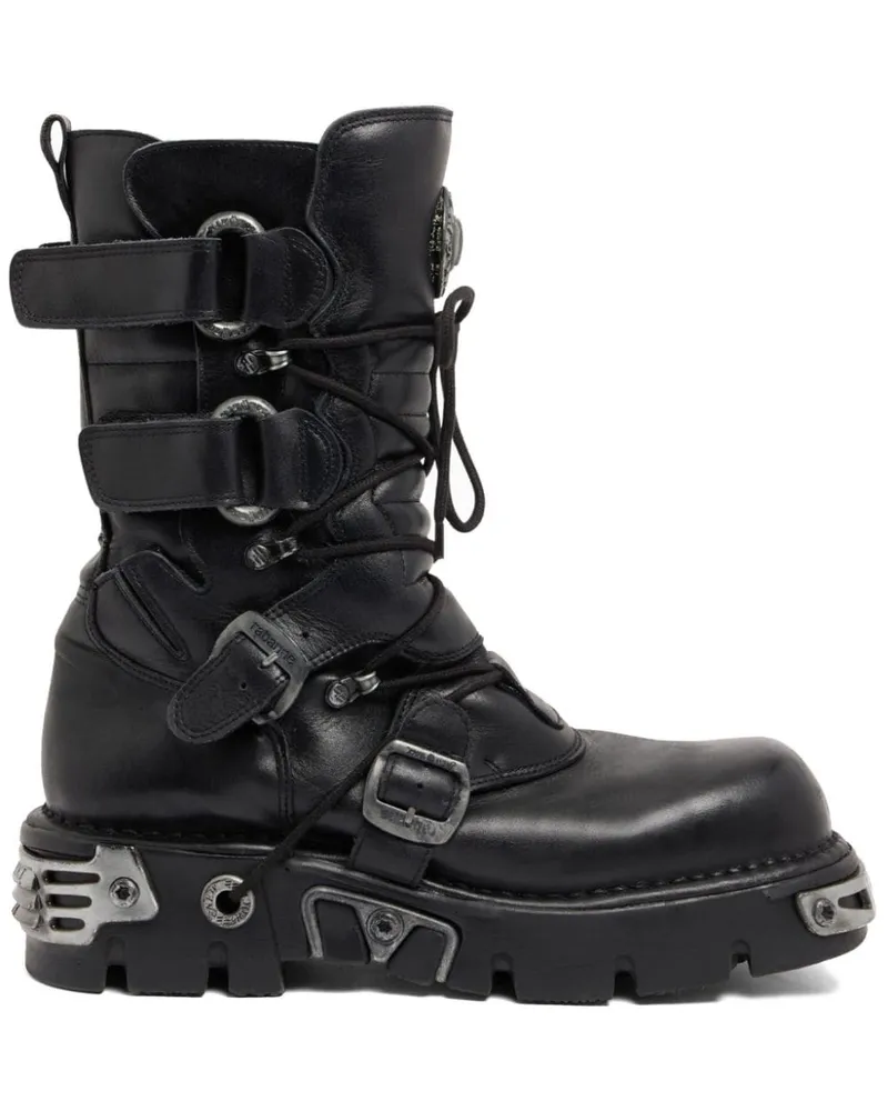 Paco Rabanne x New Rock Stiefel mit Schnallenverschluss - Schwarz Schwarz