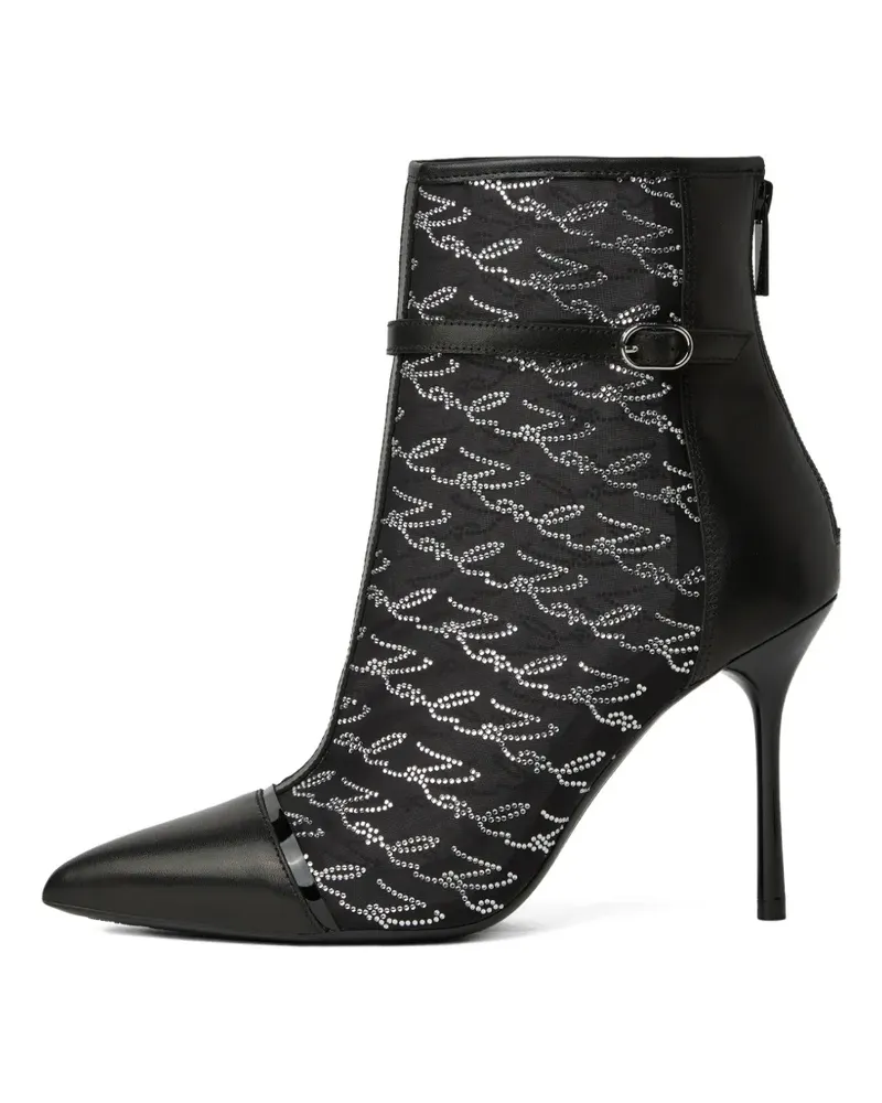 Karl Lagerfeld Stiefeletten mit Logo-Glitter - Schwarz Schwarz