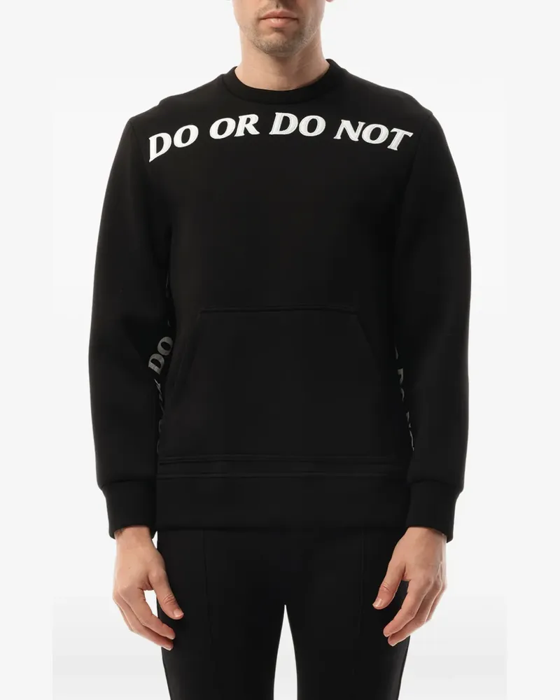 Neil Barrett slogan-print hoodie - Schwarz Schwarz