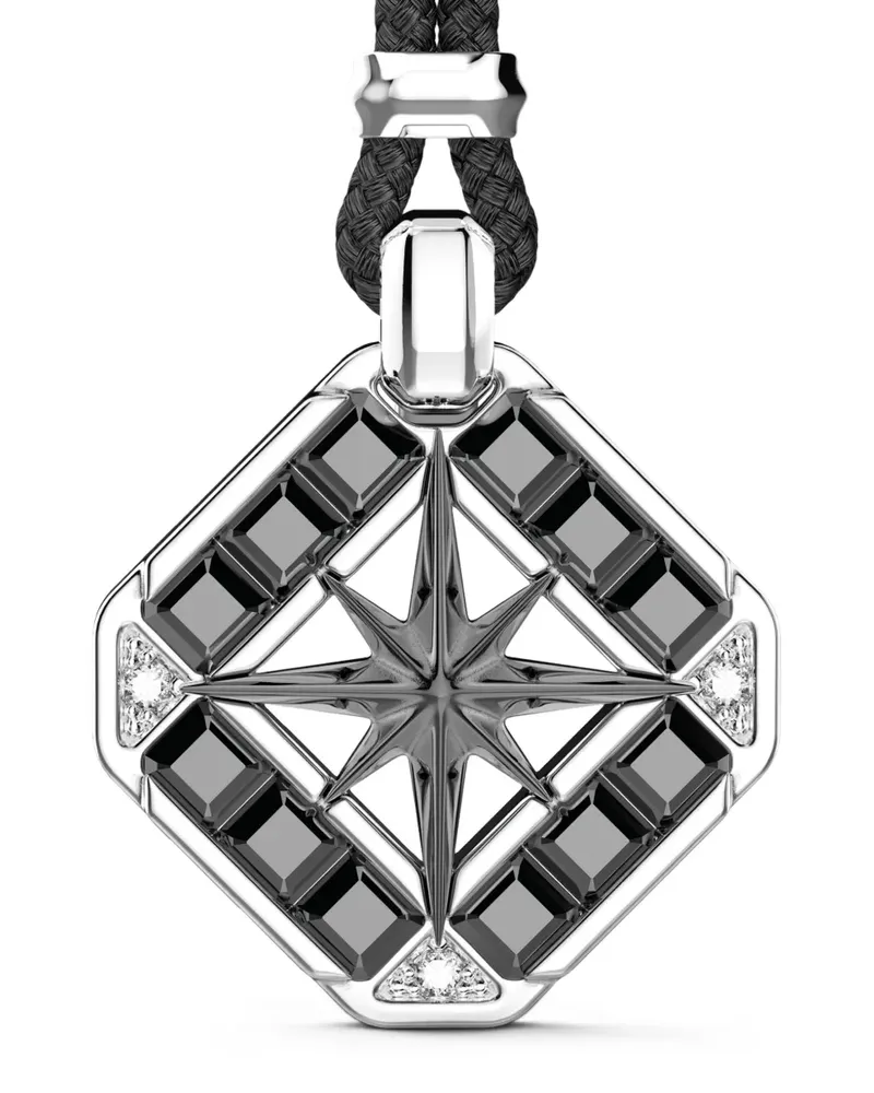 ZANCAN Sterlingsilber-Halskette mit Stern-Motiv - Schwarz Schwarz