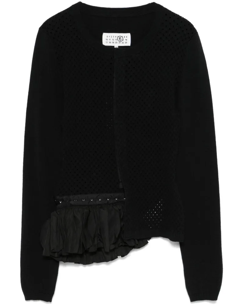 Maison Margiela Cardigan aus Pointelle-Strick - Schwarz Schwarz