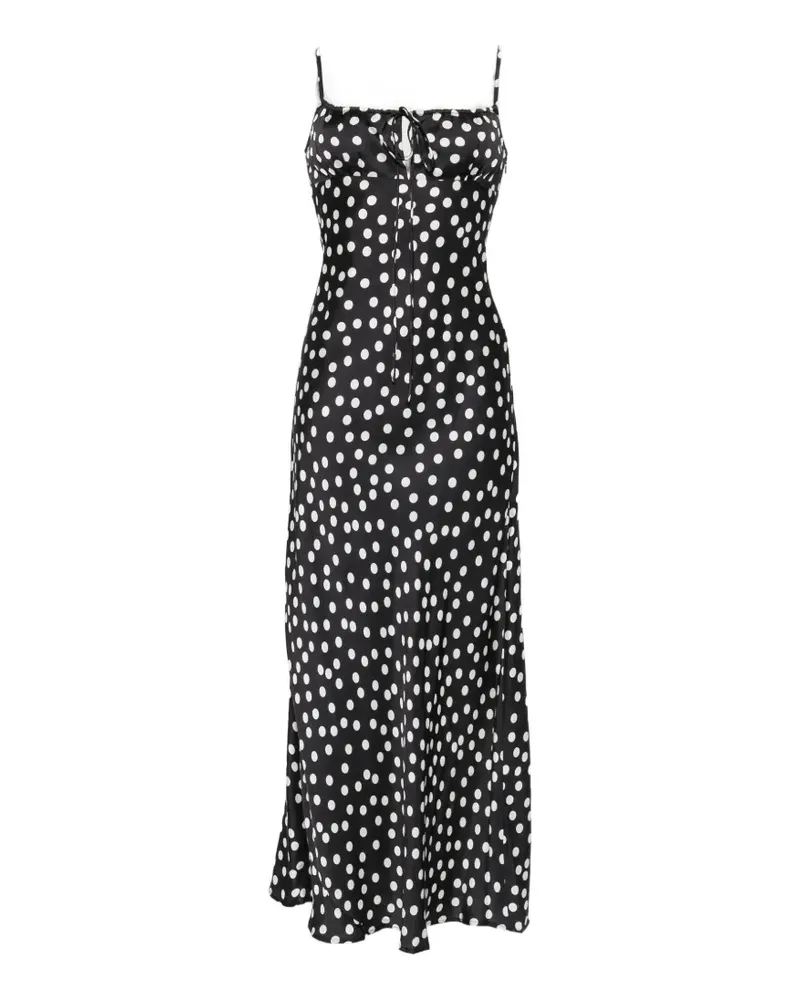 Leslie Amon polka-dot slip dress - Schwarz Schwarz