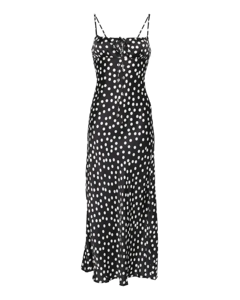 Leslie Amon polka-dot slip dress - Schwarz Schwarz