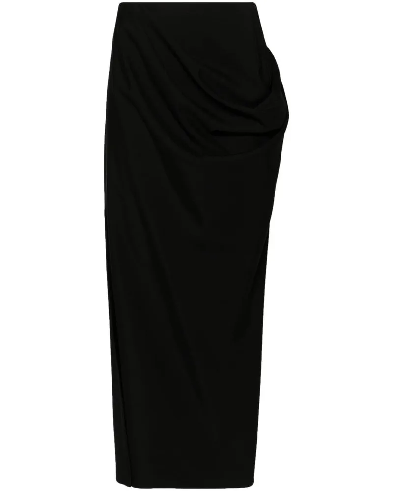 Alexander McQueen Asymmetrischer Maxirock - Schwarz Schwarz