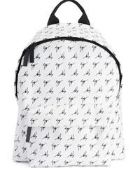 Giuseppe Zanotti Rucksack mit Logo-Print Weiß