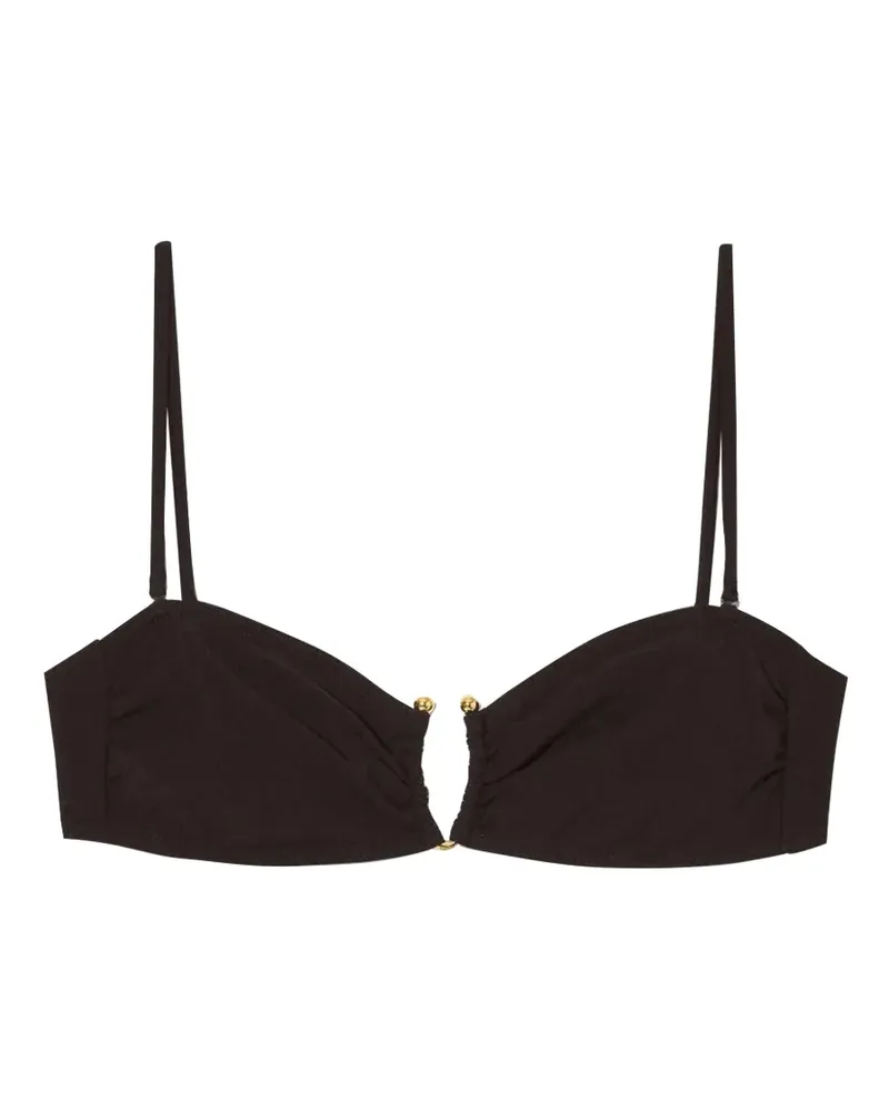 Nili Lotan Gerafftes Bandeau-Bikinioberteil - Braun Braun
