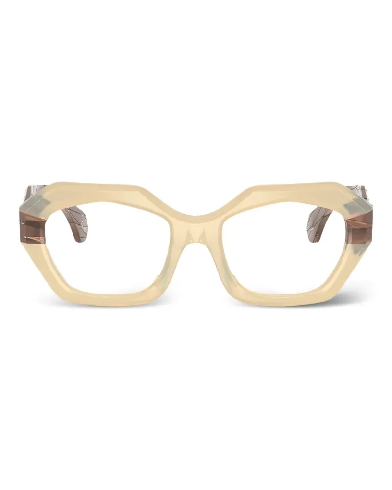 Alain Mikli geometric-frame glasses - Nude Nude