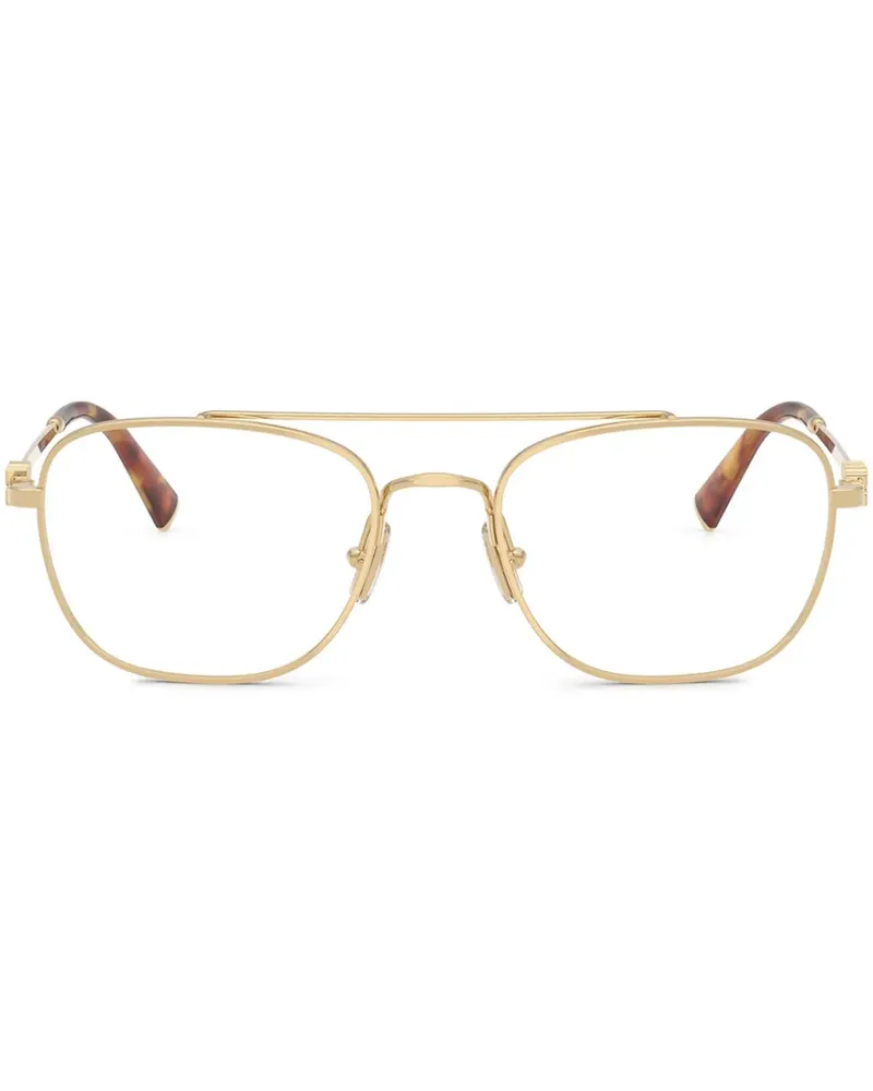 Miu Miu Brille mit eckigem Gestell - Gold Gold