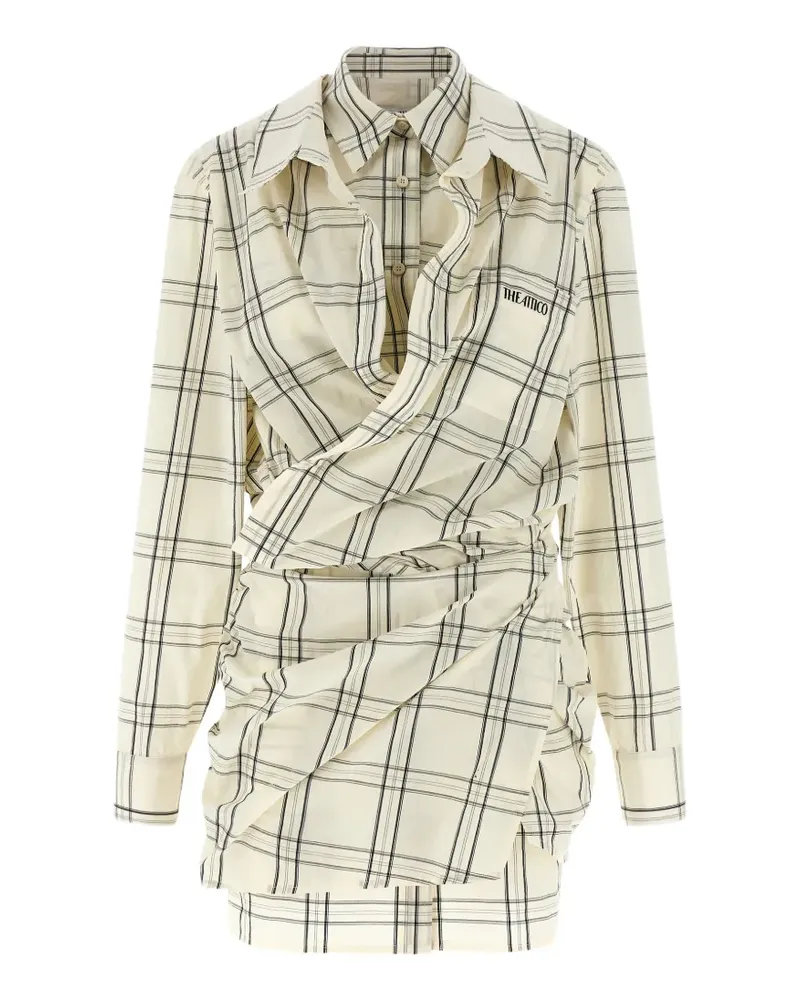 ATTICO Besticktes Minikleid mit Karomuster - Nude Nude